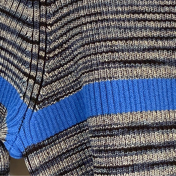 Diane Von Furstenberg Women’s ribbed wrap top‎ Striped Size S Long Sleeve - Picture 4 of 11